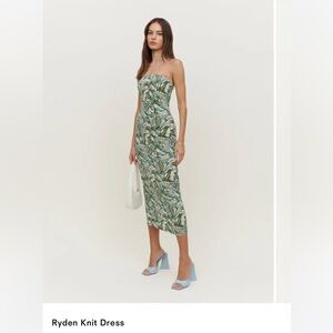 Reformation Ryden Knit Dress Green - Size M